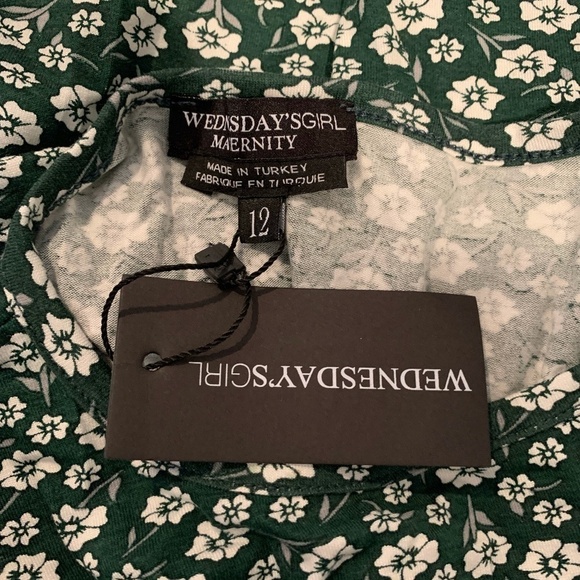 Wednesday's Girl Maternity Long Sleeve Smock Dress in Vintage Floral size 12 NWT - Picture 4 of 6